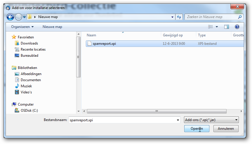 Bestand selecteren Bestand selecteren