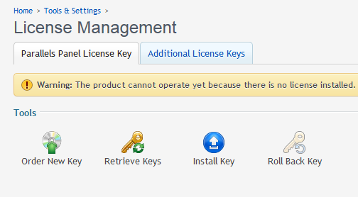 install key