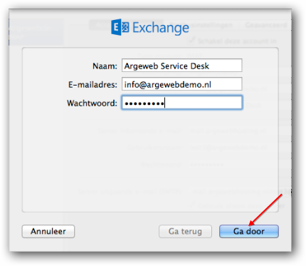 E-mailaccount gegevens E-mailaccount gegevens