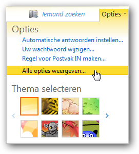alle opties weergeven alle opties weergeven