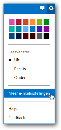 E-mailinstellingen E-mailinstellingen