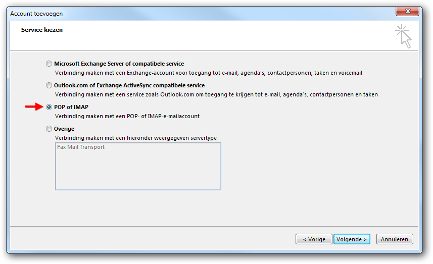 POP of IMAP POP of IMAP
