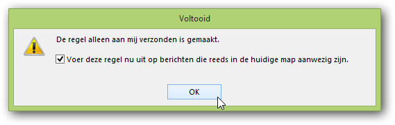 Regel uitvoeren Regel uitvoeren