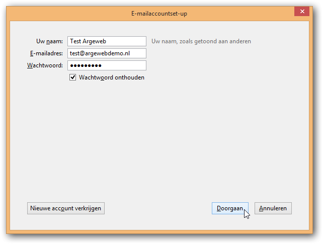 Instellingen invullen Instellingen invullen