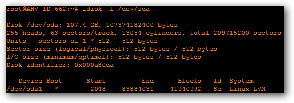 Fdisk list