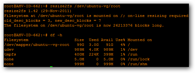 Resize to Filesystem Resize to Filesystem