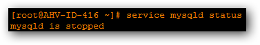 MySQL stopped