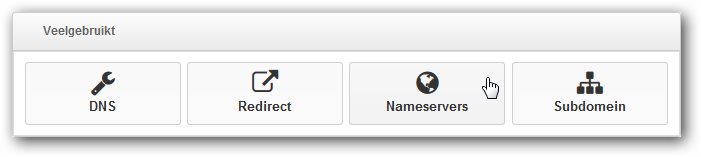 nameservers aanklikken