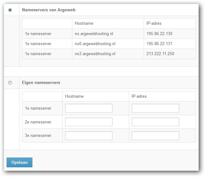 nameservers wijzigen nameservers wijzigen