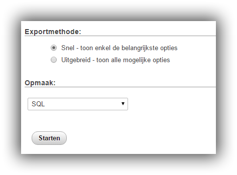 Backup starten Backup starten