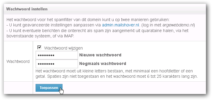 wachtwoord wijzigen