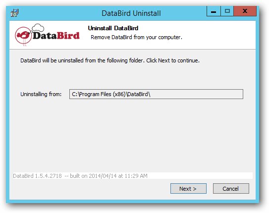 Verwijderen databird Verwijderen databird