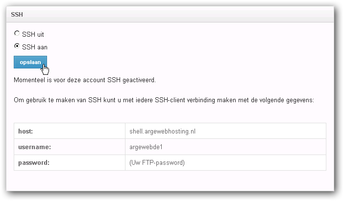ssh aan ssh aan