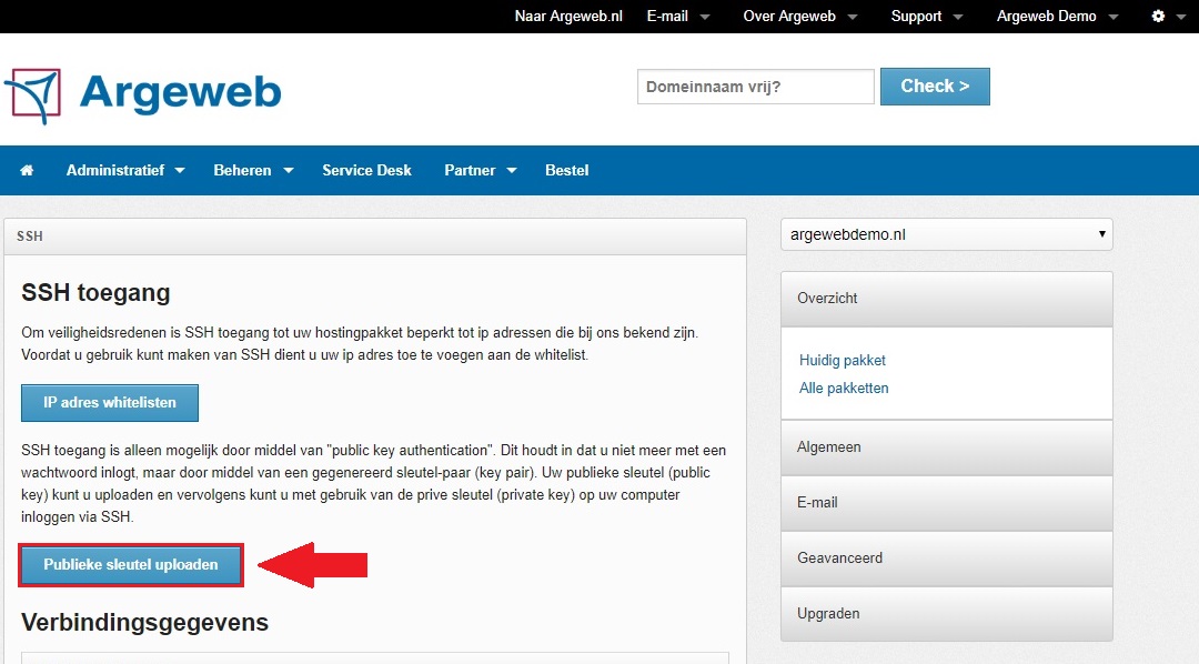 SSH toegang activeren stap 10 SSH toegang activeren stap 10