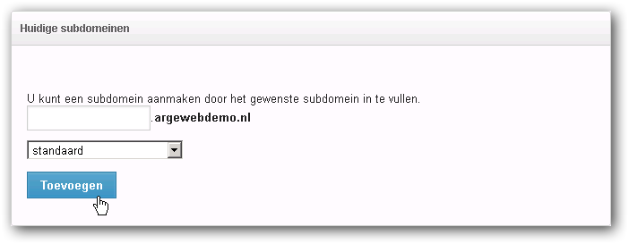 subdomeinen toevoegen