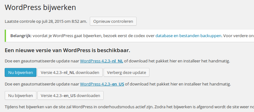 Nu bijwerken Nu bijwerken
