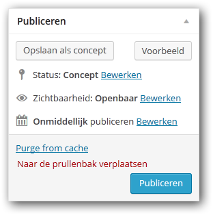 publicatie opties publicatie opties