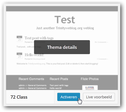 thema activeren thema activeren