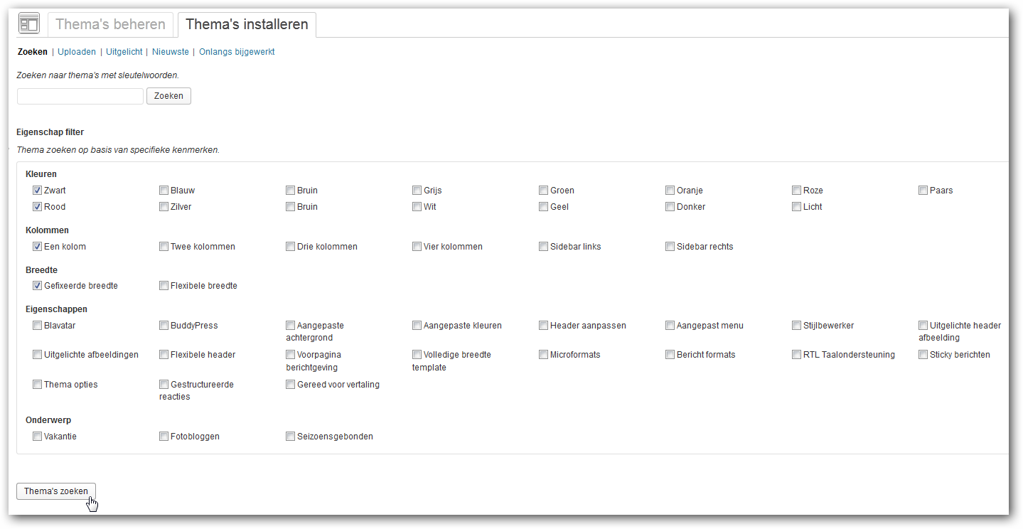 WordPress thema installeren WordPress thema installeren