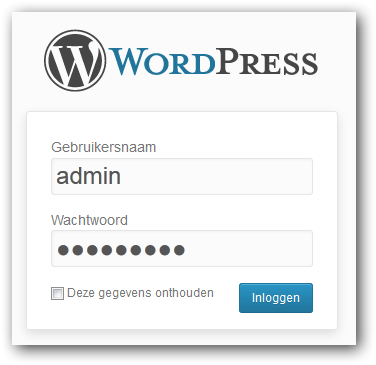 inloggen WordPress